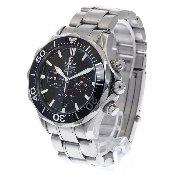 OMEGA Seamaster300 2594.50 Chronograph Date Black Dial Automatic Men's _883146 - Picture 1 of 7